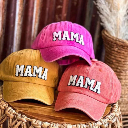 Mama & Mini Chenille Lettered Baseball Hats