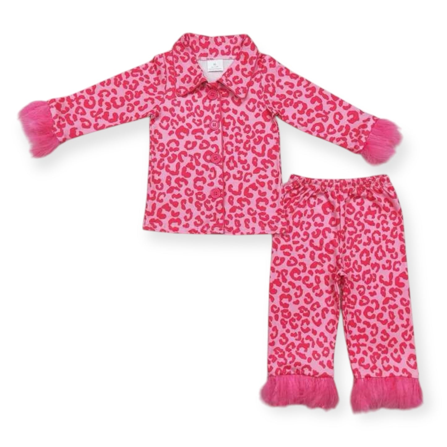 Barbie Pink Leopard Mommy + Me Fur Pajama Set