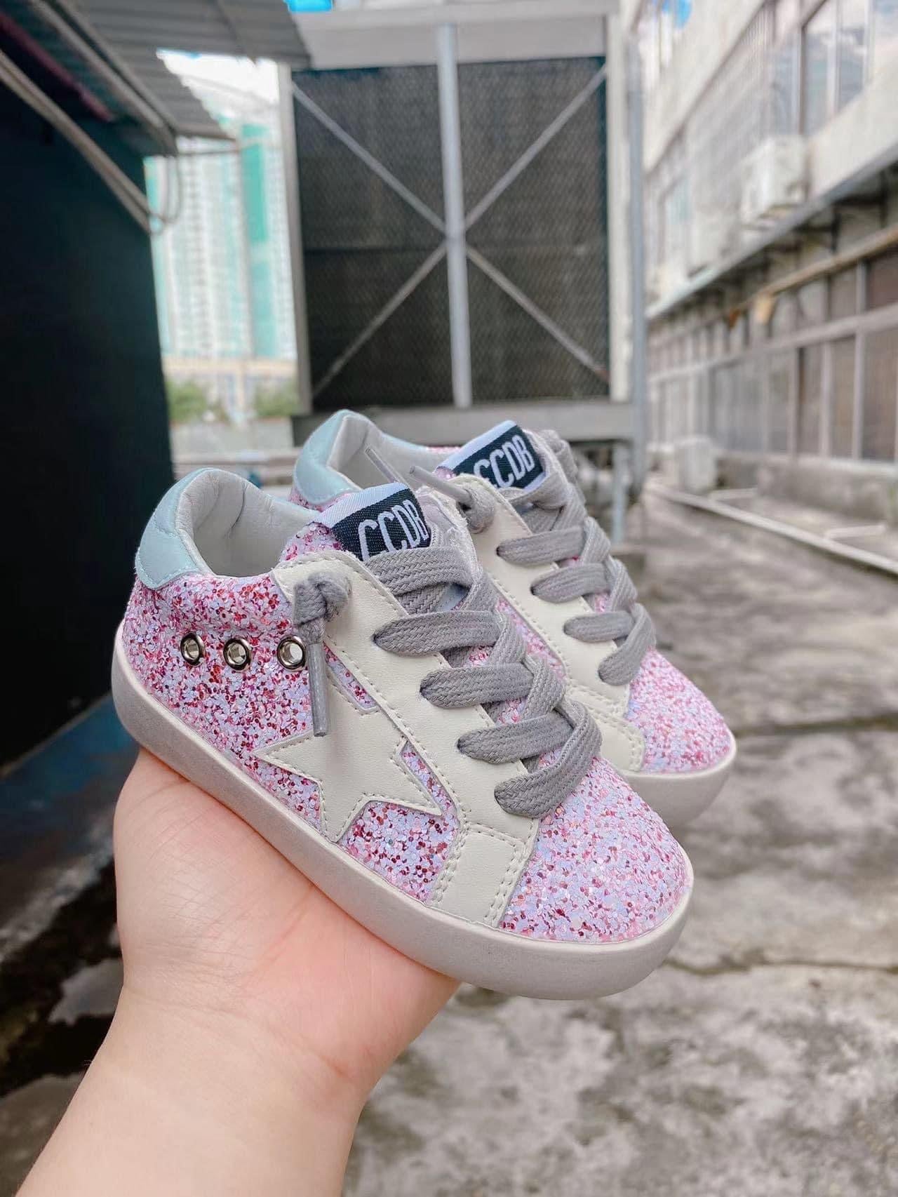 Full Pink Sequin Star Sneakers