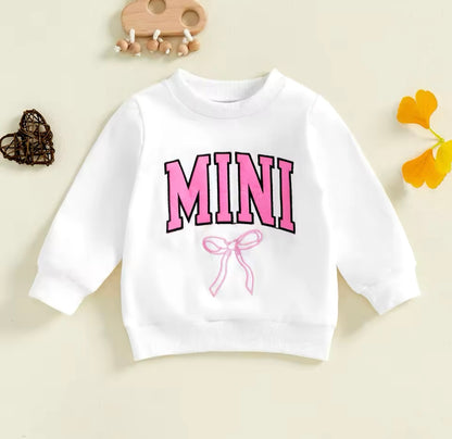 Mama + Mini Embroidered Bow Pullovers (Mini)