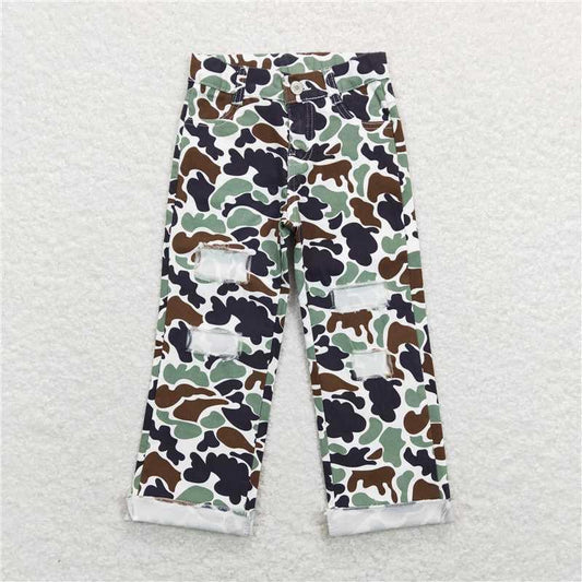 Camo Print Distressed Dixie Jeans