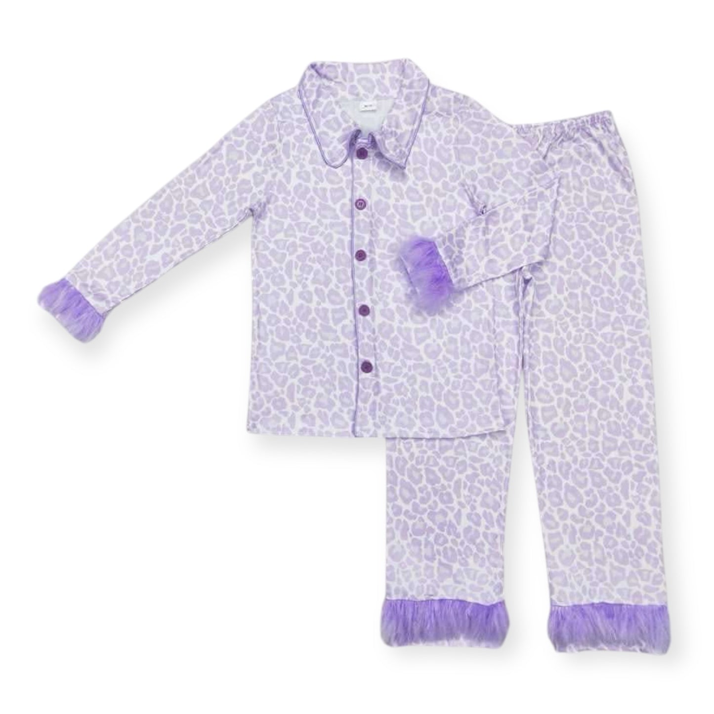 Purple Leopard Print Mommy + Mini Matching PJ’s (Mama)