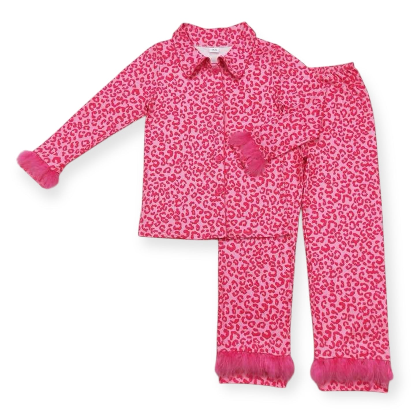 Barbie Pink Leopard Mommy + Me Fur Pajama Set (Mama)