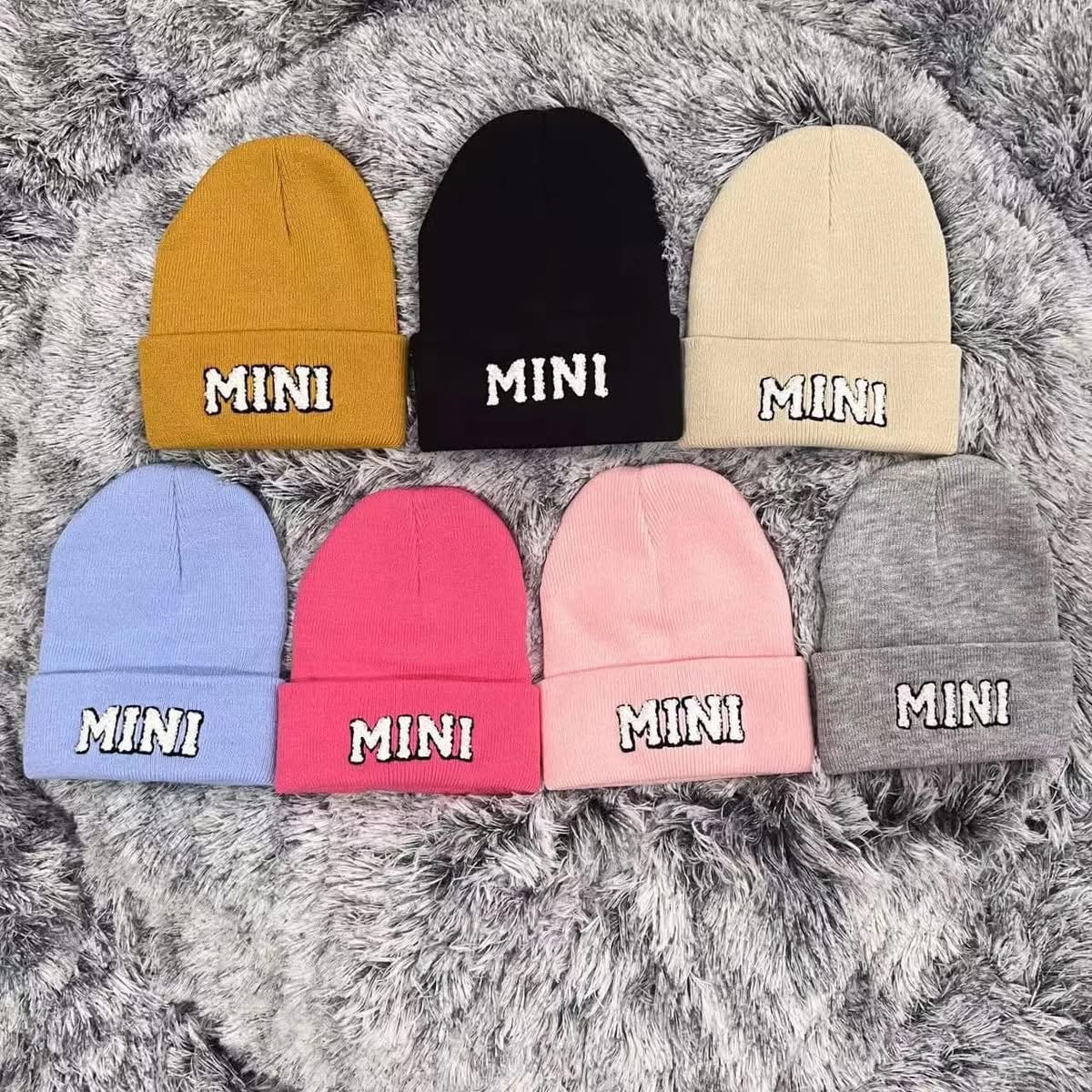 Mini Chenille Lettered Beanies