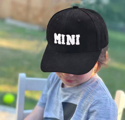 Mini Chenille Lettered Baseball Caps