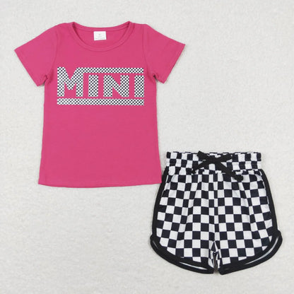 Pink Matching Mama + Mini Checkered Print Shirts