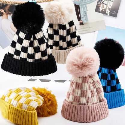 Checkered Toddler Unisex Beanies