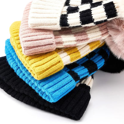 Checkered Toddler Unisex Beanies